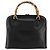 Borsa a Mano GUCCI Bamboo in Pelle Nera e Oro 000 2214 0289 Auth 180221 Nero D'oro - vista 2