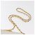 CHANEL Borsa a Spalla Matelasse con Catena in Pelle di Agnello Bianco Oro CC Auth 181776V D'oro - vista 14