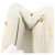 CHANEL Borsa a Spalla Matelasse con Catena in Pelle di Agnello Bianco Oro CC Auth 181776V D'oro - vista 21