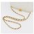CHANEL Borsa a Spalla Matelasse con Catena in Pelle di Agnello Bianco Oro CC Auth 181776V D'oro - vista 7