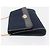 Borsa a tracolla con catena in tela Christian Dior Trotter Navy Gold Auth bs35406 D'oro Blu navy - vista 4