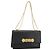 Borsa a Spalla con Catena VERSACE in Pelle Nera e Oro Auth BA13207 Nero D'oro