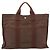 Hermès Bolso HERMES Fourre Tout MM Canvas Marrón Plata Auth 181710 Castaño - vista 13