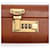 Coach Trunk in pelle marrone e oro Auth 181552A D'oro - vista 17