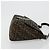 FENDI Zucca Canvas Mamma Baguette Shoulder Bag Black Brown Auth 182028SAM Marrone Nero - vista 3