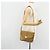 16 Céline Bolsa de Ombro CELINE Macadam Canvas PVC Bege Ouro Auth 181725 Dourado - vista 24