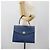 Céline Borsa a mano CELINE Circle in pelle blu e oro Auth 181709A D'oro - vista 22