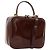 Borsa Vanity GUCCI Bamboo in pelle vernice 2way Marrone Oro Auth 180051 D'oro