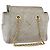 Borsa a Spalla con Catena PRADA in Scamosciato Grigio e Oro Auth bs35411 Marrone D'oro