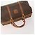 Céline Borsa Boston CELINE in tela Macadam e pelle PVC 3 Set Marrone Auth mr2452 - vista 5