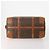 Céline Borsa Boston CELINE in tela Macadam e pelle PVC 3 Set Marrone Auth mr2452 - vista 7