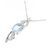 Autre Marque Au750 Aquamarine Diamond Necklace Silvery - view 3