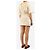 Ganni Minivestido de algodón marfil con cinturón - talla UK 8 Blanco - vista 2