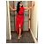 Vestido midi Prada rojo de encaje de guipur y algodón con cinturón Roja - vista 10