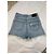 R13 Distressed Denim Shorts Blau - Ansicht 2