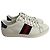 Gucci Ace Sneakers in pelle con banda Web e dettaglio serpente Bianco