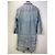 R13 Mono Corto de Denim Distressed Azul - vista 3