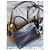 Balenciaga Mini Rodéo Borsa pelle invecchiata blu navy - vista 4