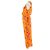 Céline Celine Mono de seda estampado floral naranja Rosa Verde - vista 2