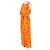 Céline Celine Mono de seda estampado floral naranja Rosa Verde - vista 3