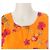 Céline Celine Mono de seda estampado floral naranja Rosa Verde - vista 4