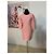 Abito Balmain rosa aderente a righe tagliate - vista 6