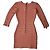 Abito Balmain rosa aderente a righe tagliate - vista 8