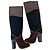 Botas altas patchwork Lanvin em camurça e couro Preto Bordeaux