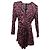 Abito corto in seta stampata rosa e nero Alexandre Vauthier