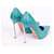 Casadei Python-Leder Pumps Türkis  - Ansicht 3