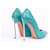 Casadei Python-Leder Pumps Türkis  - Ansicht 4