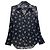 Camicia Acne Studios stampa floreale nera in poliestere Nero Blu