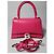 Bolsa Balenciaga Hourglass em Couro Rosa - vista 2