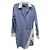 Alexandre Vauthier Blue and White Striped Shirt Dress
