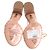 Sandali Aquazzura Very Maui 50 Pelle Marrone con Perle - vista 3