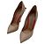 Casadei Blade Pumps aus beigem Leder mit rosa Absatz Pink