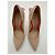 Casadei Blade Pumps aus beigem Leder mit rosa Absatz Pink - Ansicht 6