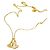 Collana Swarovski Double Heart in Cristalli e Madreperla D'oro
