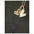 Collana Swarovski Double Heart in Cristalli e Madreperla D'oro - vista 2