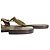 Autre Marque Zeus+Dione Sandalias planas de cuero H-Strap - Khaki Olive Green Verde - vista 12