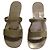 Autre Marque Zeus+Dione Sandalias planas de cuero H-Strap - Khaki Olive Green Verde - vista 4