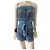 Diane von Furstenberg Mono de seda azul y blanco