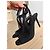 Alexander Wang Sandali con tacco in scamosciato e mesh nero - vista 3