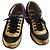 Chanel Gold and Black Tweed Sneakers Golden