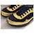 Chanel Gold and Black Tweed Sneakers Golden - view 7