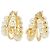 Tory Burch Orecchini a cerchio in perle e metallo dorato Bianco D'oro