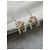 Tory Burch Orecchini a cerchio in perle e metallo dorato Bianco D'oro - vista 3