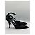Prada Pumps mit Knöchelriemen aus floralem Jacquard Schwarz - Ansicht 3