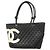 Chanel Cambon Shopper aus Lammleder Schwarz Weiß
