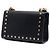 Borsa a tracolla Gucci Black Small Pearl Studded Leather Padlock Nero - vista 2